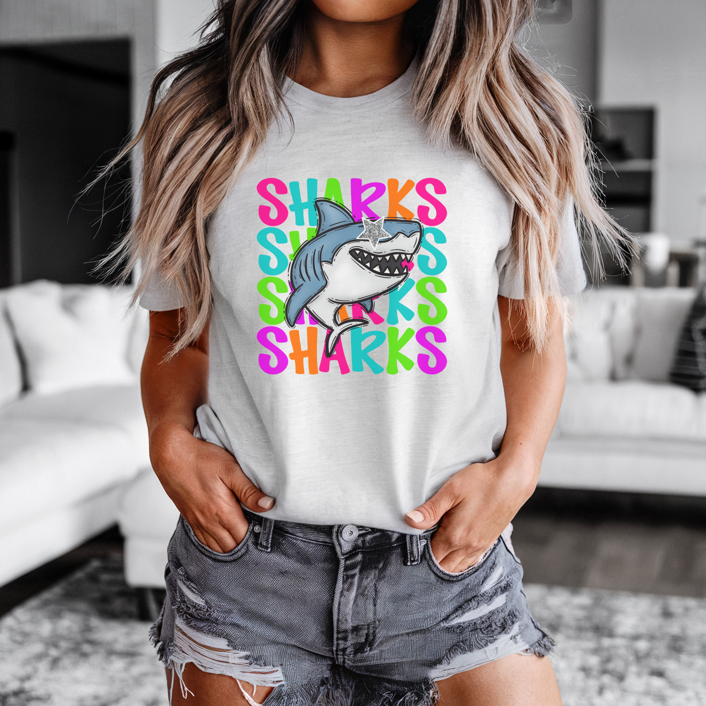 Neon Shark Tee