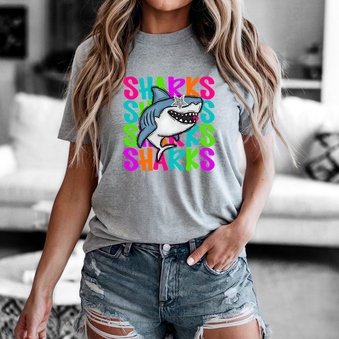 Neon Shark Tee